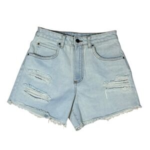 Billabong Billabong How Bout That Distressed Light Wash Denim Shorts Size 28 EUC